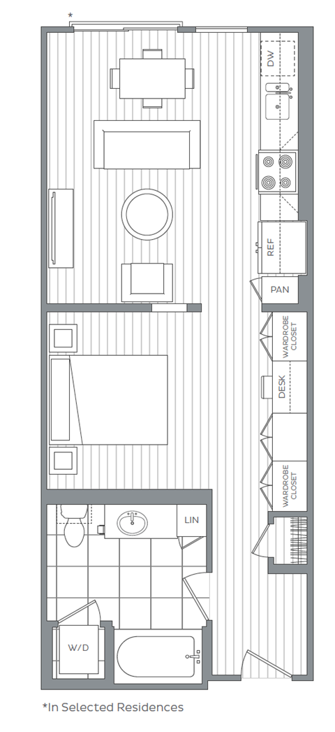 Studio  at Kinley West LA, Los Angeles